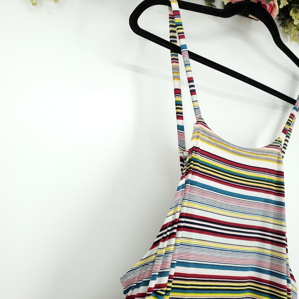 Lane Bryant High Neck Convertible Strap Striped Maxi Dress 18/20 - Picture 7 of 11